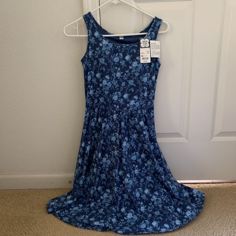 XS casual blue floral dress